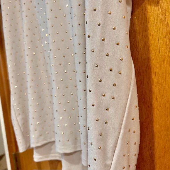 Jennifer Lopez Gold Rhinestone Shoulder Top, Jennifer Lopez Tops, JLO Clothing - Picture 12 of 13